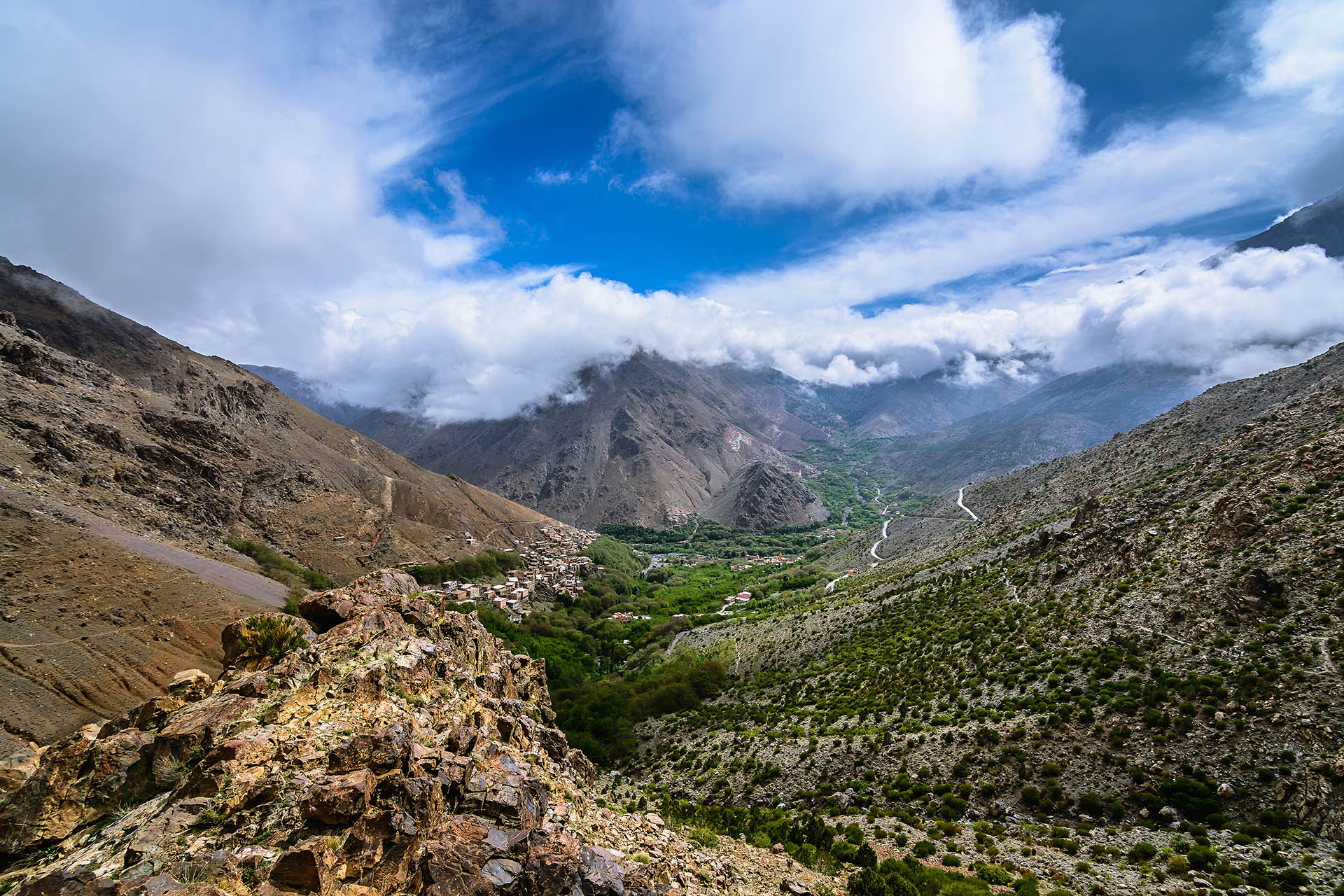 Tizi N'Mzik, Tizi N'Mezzik, Arghen Village, Imlil Valley, High Atlas Mountains, Morocco