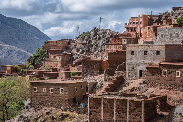 houses, Id Issa Village, Azzaden Valley, High Atlas Mountains, Morocco